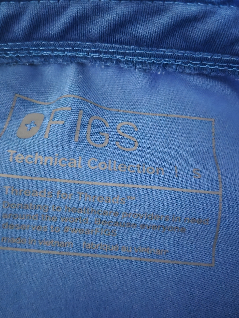 Figs Zamora Jogger Scrub Pants Sz Small Blue Style#W18SZ2005 Nurse Medical - Picture 10 of 13